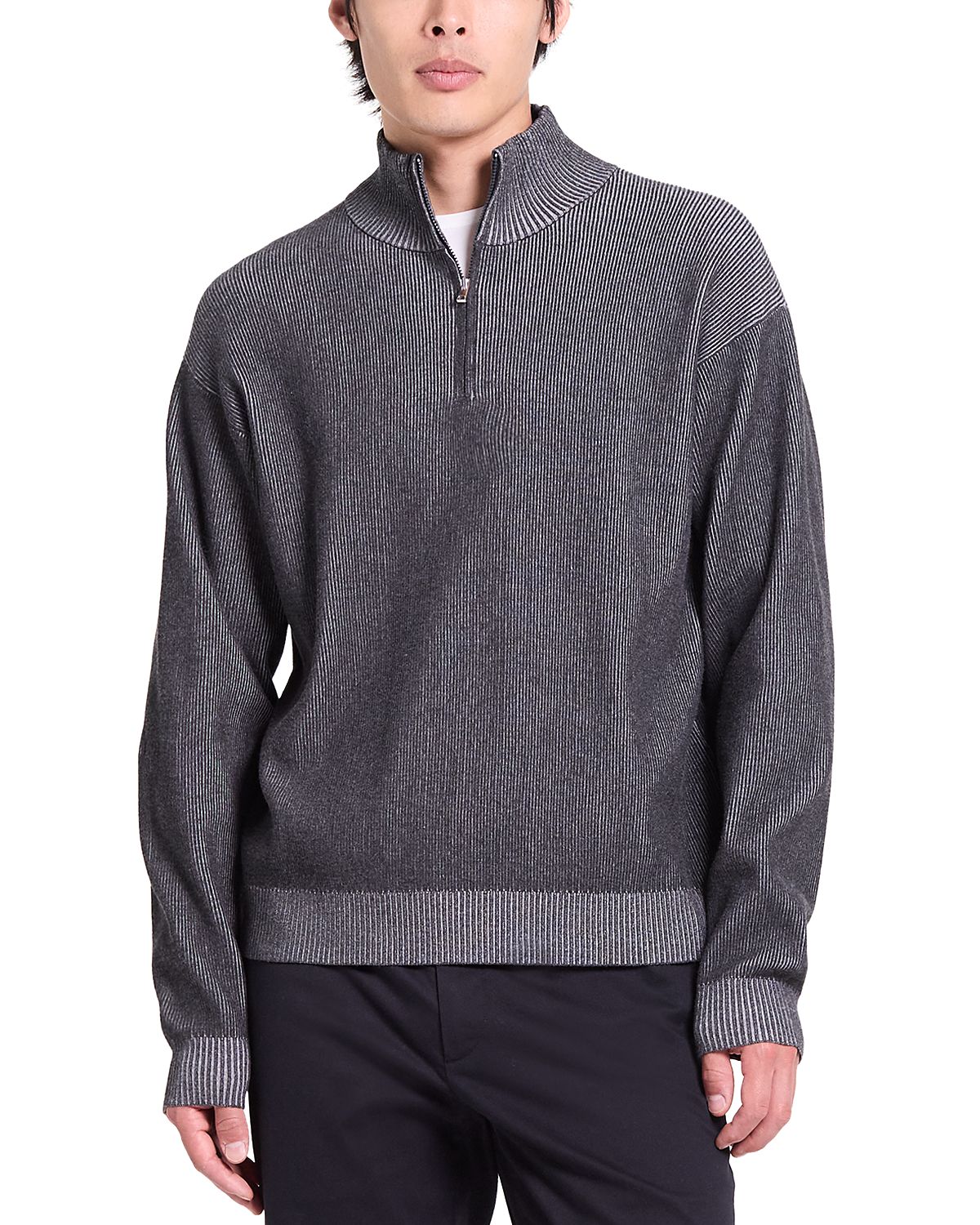 Theory Mock Neck Quarter Zip Sweater