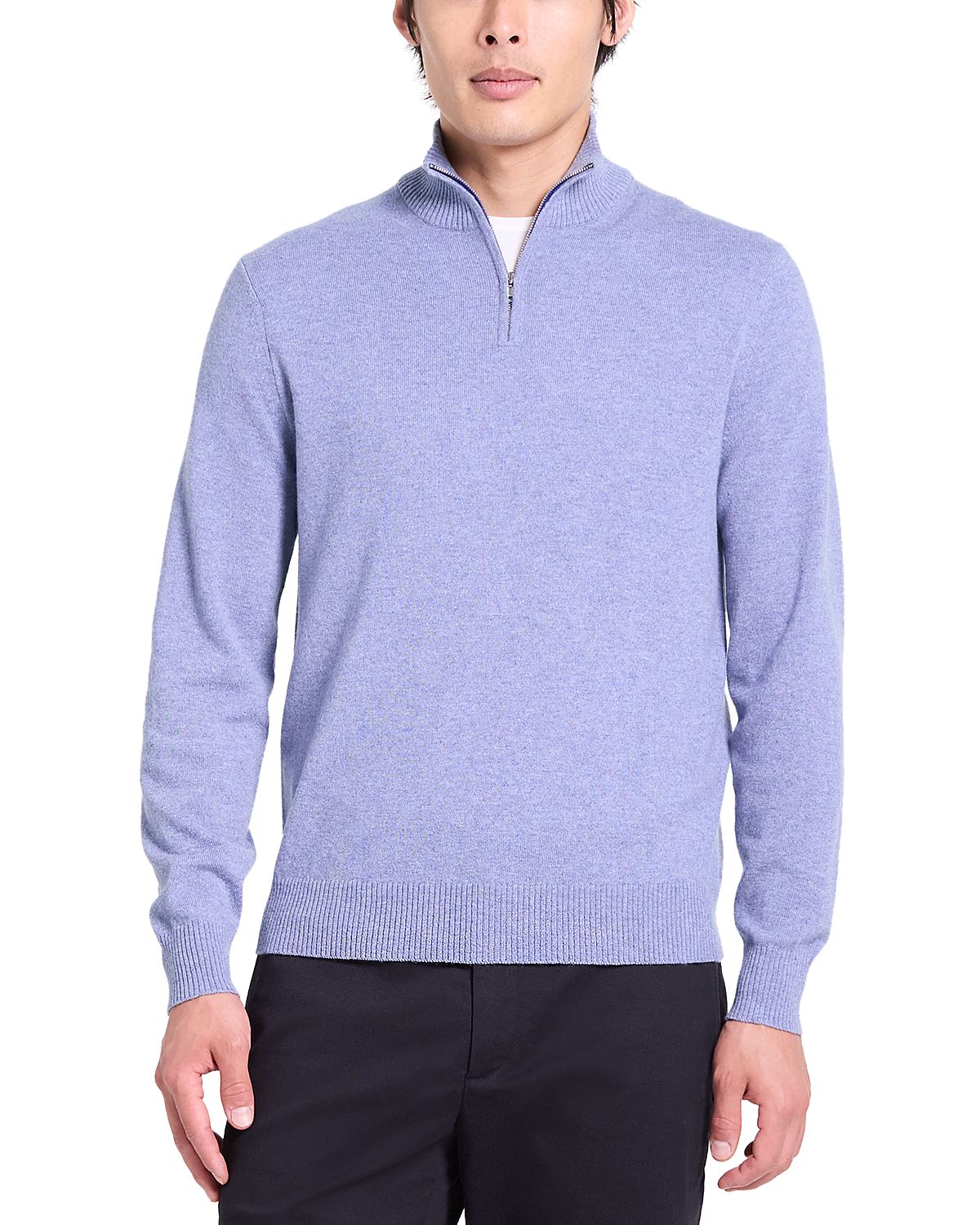 Theory Hilles Cashmere Quarter Zip Sweater