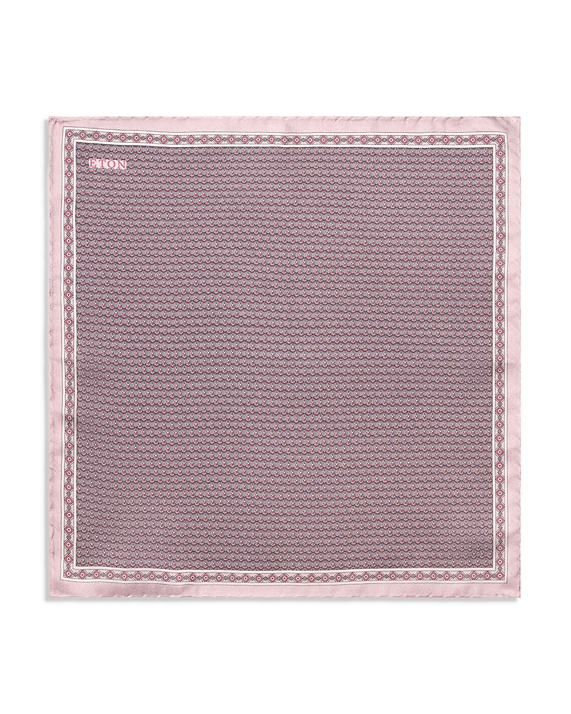 Eton Geometric Silk Twill Pocket Square