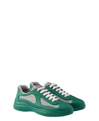 Men's America's Cup Soft Rubber and Bike Fabric Sneakers in Green