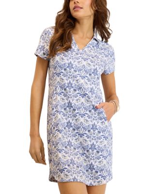 Aubrey Tropical Reflections Short Sleeve Shift Dress