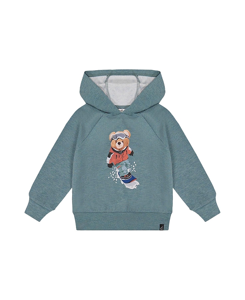 Deux par Deux Boys' Graphic Drawstring Hood Ribbed Cuff Hoodie - Baby
