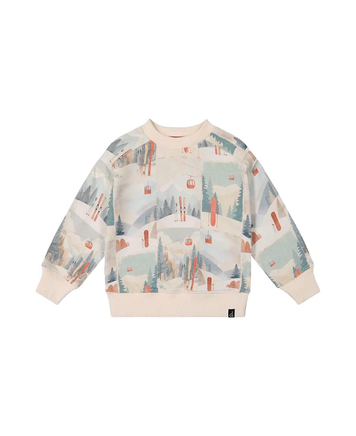 Deux par Deux Boys' Fleece Crew Neck Ribbed Cuff Sweatshirt - Little Kid, Big Kid