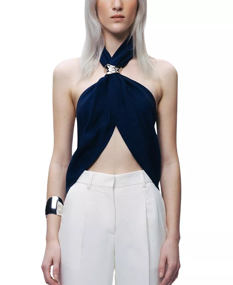 Nocturne Twist Halter Neck Bustier