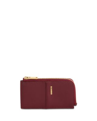 Envelope East/West Leather Zip Wallet
