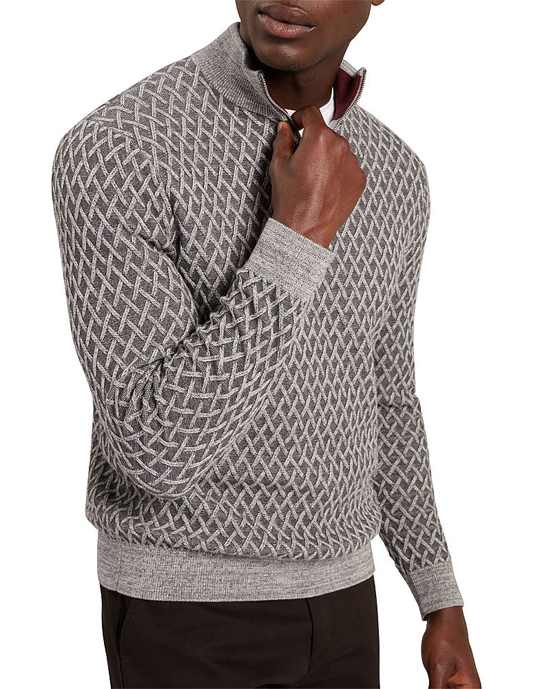 Ted Baker Dammon T Stitch Funnel Neck Zip Pullover