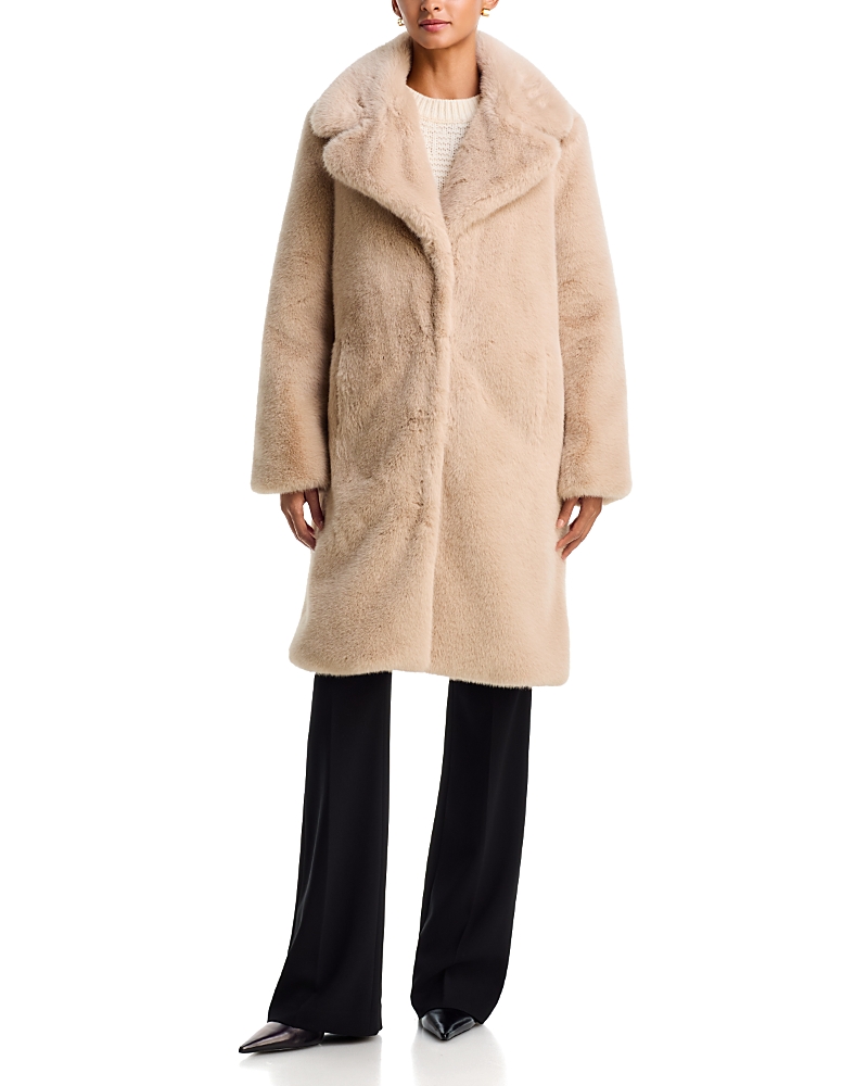 Aqua Relaxed Fit Faux Fur Coat - Exclusive