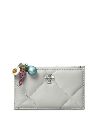 Kira Small Diamond Quilted Leather Zip Around Wallet