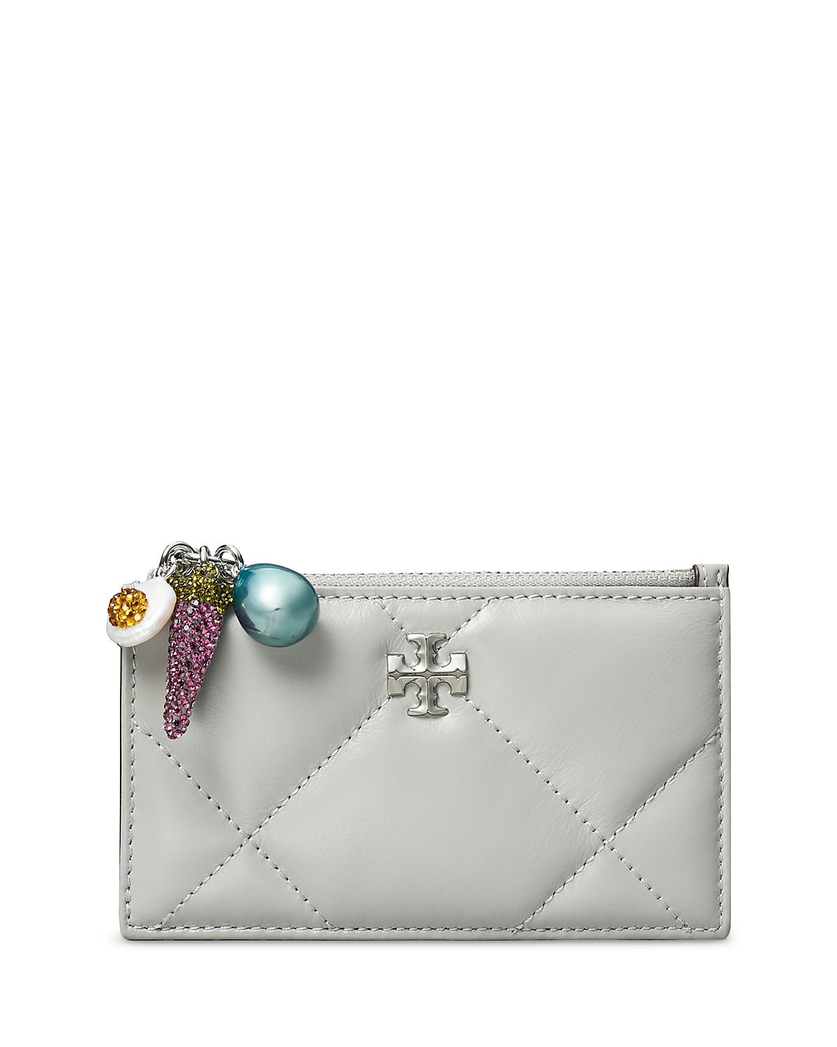 Tory Burch Kira Small Diamond Quilted Leather Zip Around Wallet
