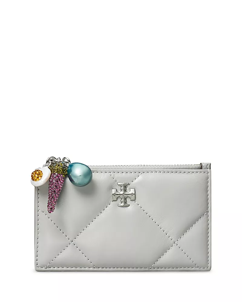 Tory Burch Kira Small Diamond Quilted Leather Zip Around Wallet