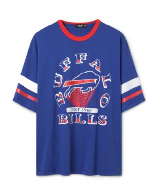 Junk Food Clothing Women's Buffalo Bills Glitter Boxy Ringer
