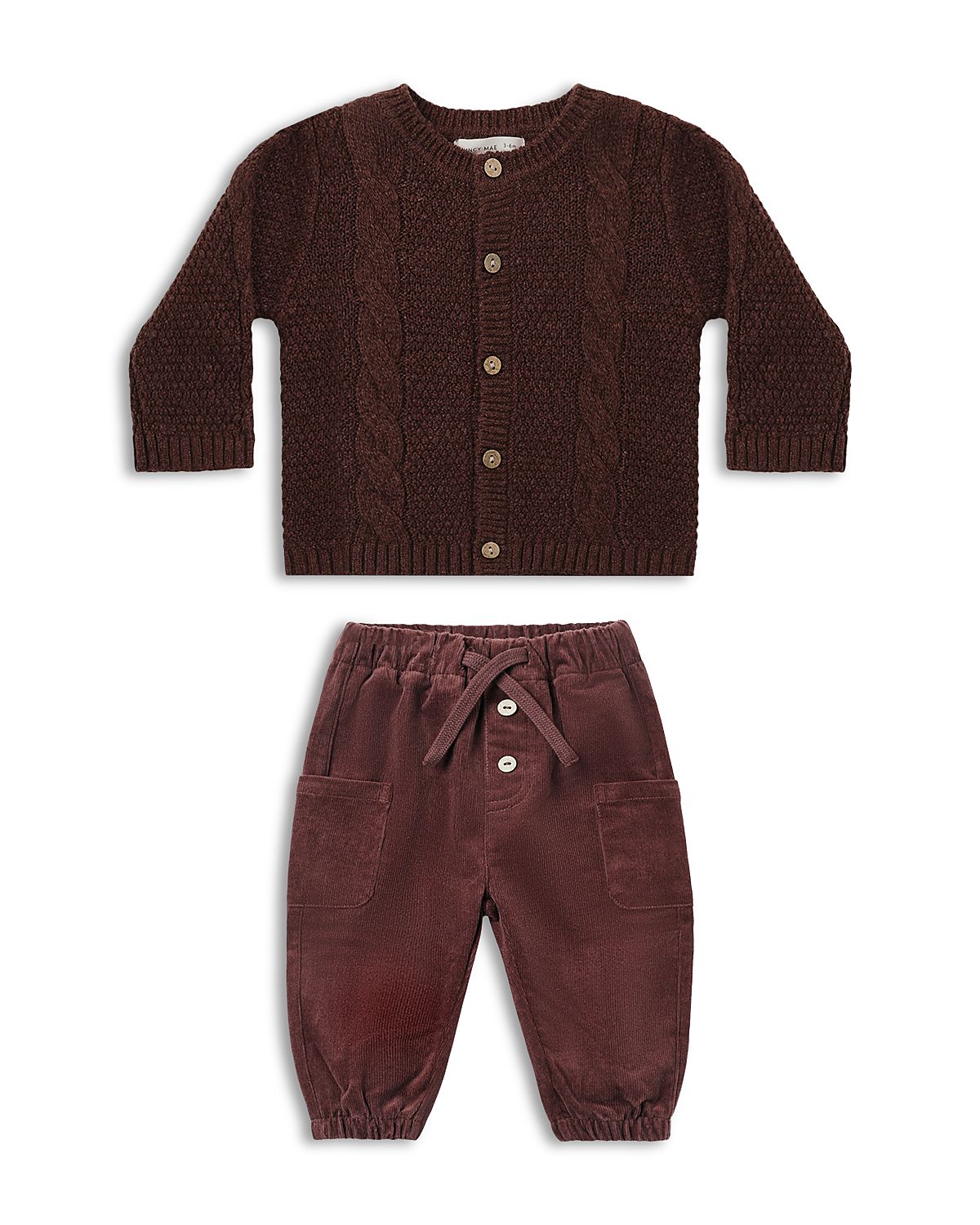 Quincy Mae Unisex Luca Cardigan & Pants Set - Baby