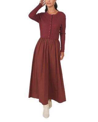 Mixed Media Maxi Dress - thumbnail 6