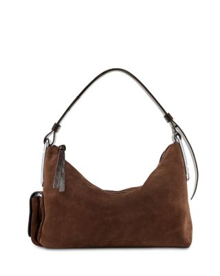 Large Suede Shoulder Bag