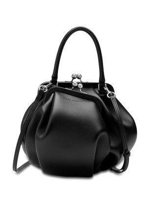 Wave Leather Kisslock Bag