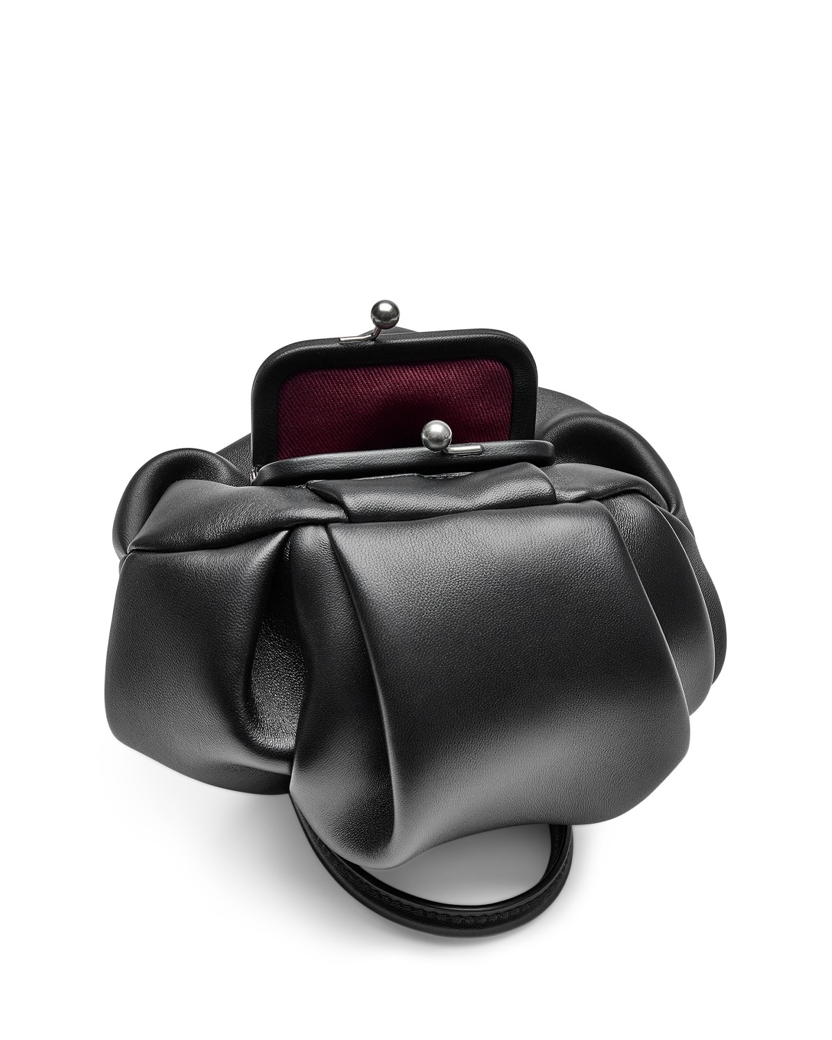 Wave Leather Kisslock Bag