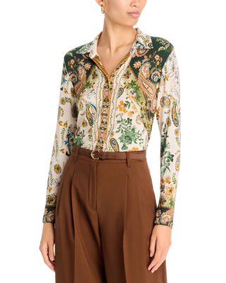 The Janie Mixed Print Long Sleeve Shirt