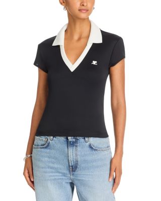 Courreges Sports Cropped Polo Shirt