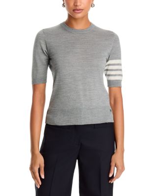 Wool-Blend  Stripe Sleeve Tee