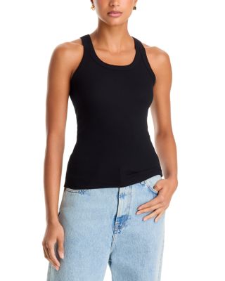 Scoop Neck Rib Tank Top