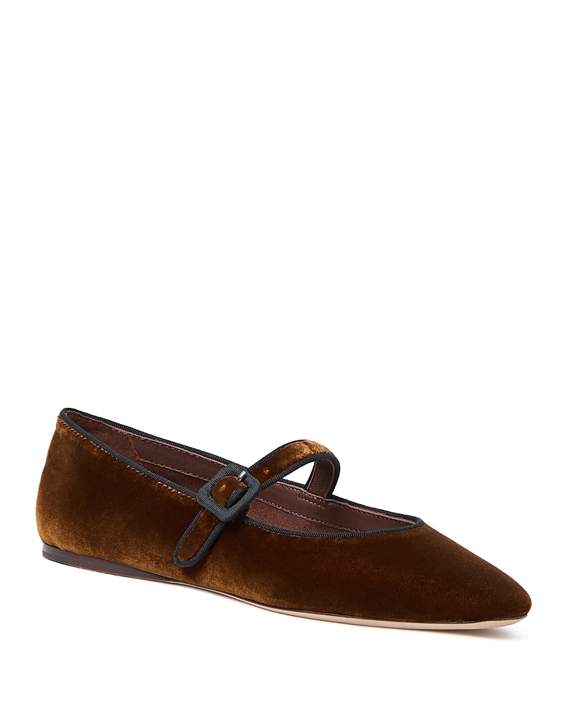 Loeffler Randall Women's Italian Velvet Mary Jane Flats