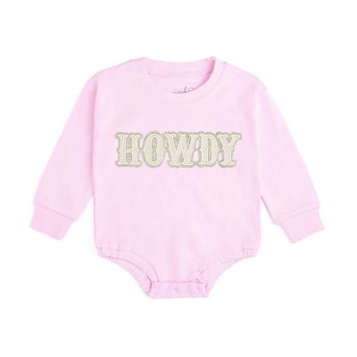 Girls' Howdy Patch Western Long Sleeve Romper - Baby