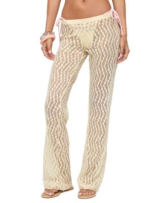 Edikted Liliette Sheer Textured Pants