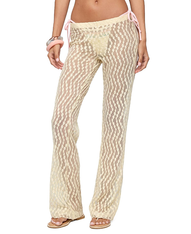 Edikted Liliette Sheer Textured Pants