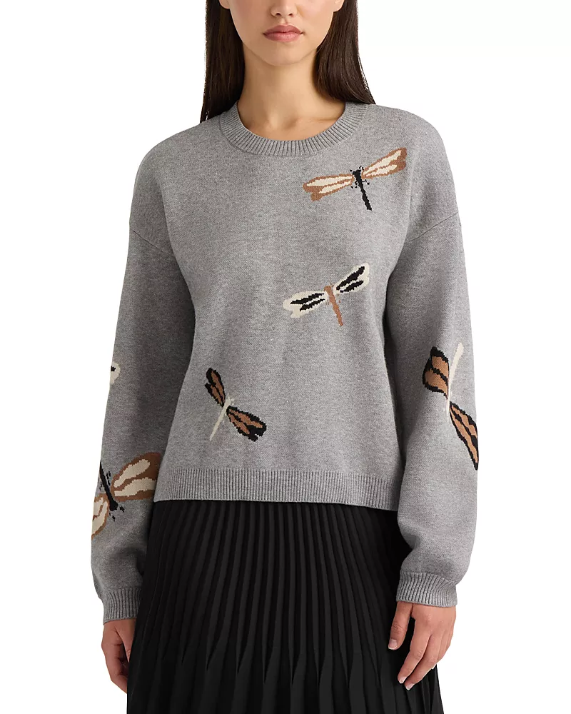 Nvlt Dragonfly Intarsia Crewneck Sweater