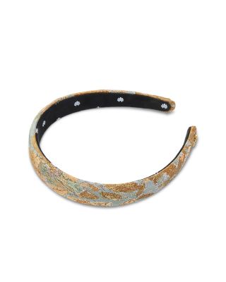Lele Sadoughi Charlotte Tapestry Headband In Brown
