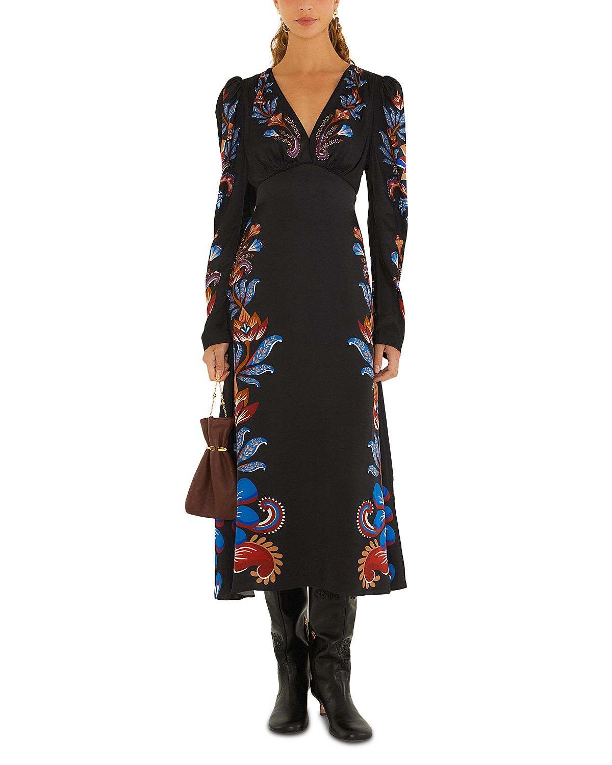 Farm Rio Energy Tie Back Midi Dress