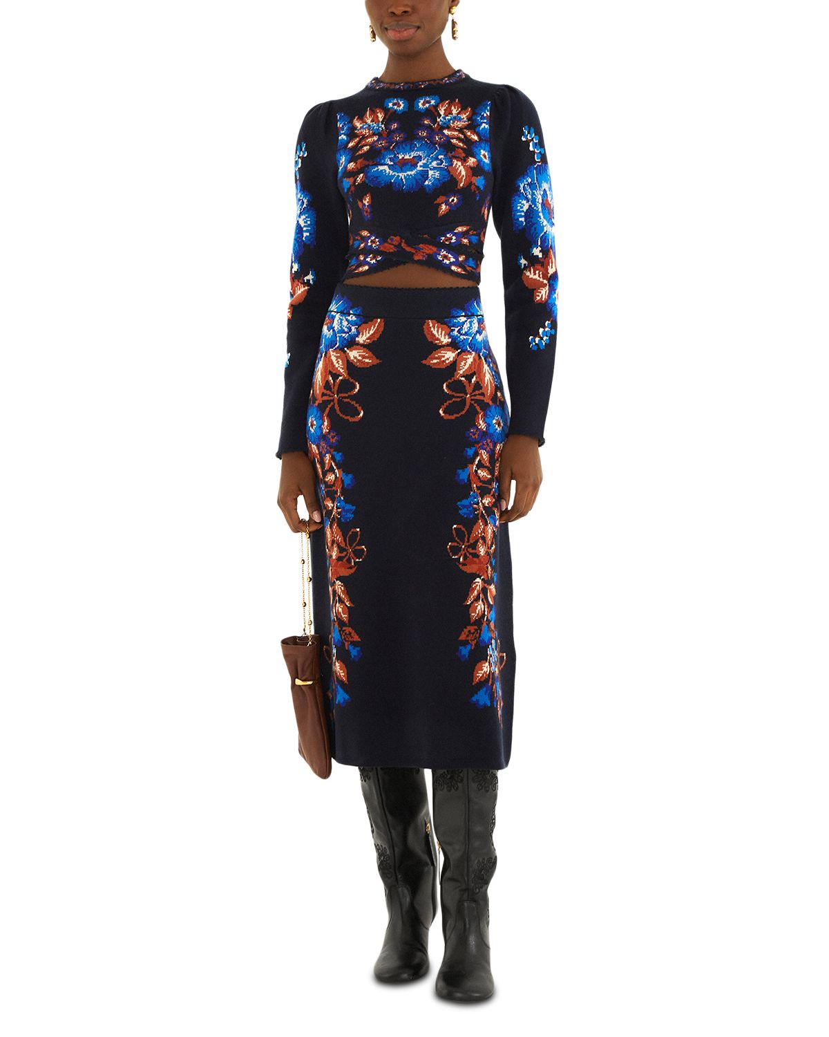 Bow Garden Knit Midi Skirt thumbnail 2