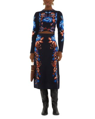 Bow Garden Knit Top & Bow Garden Knit Midi Skirt