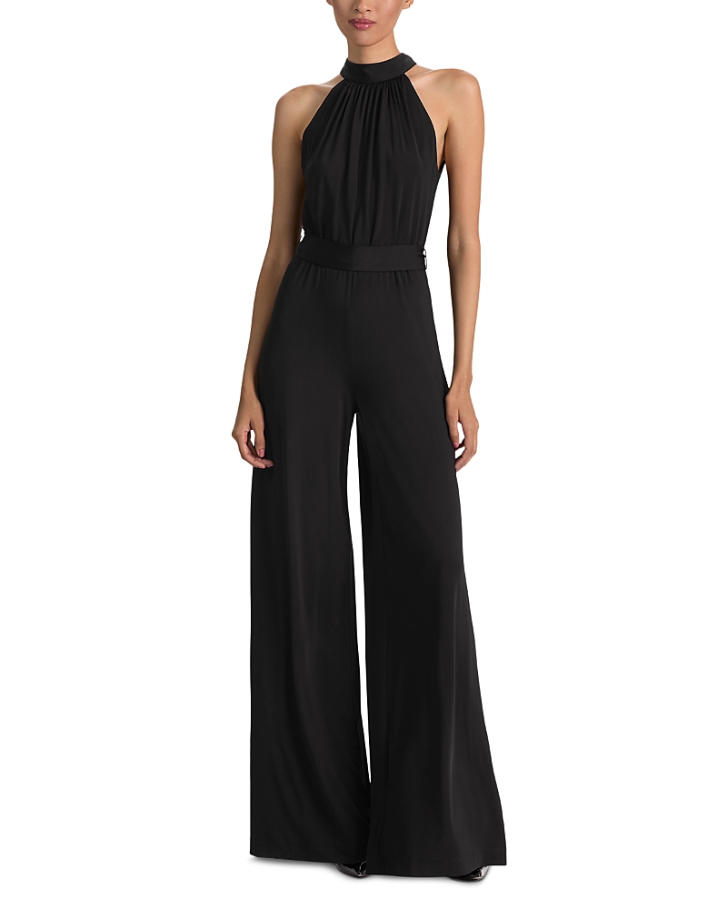 Alice and Olivia Thelma High Neck Wide Leg Jumpsuit