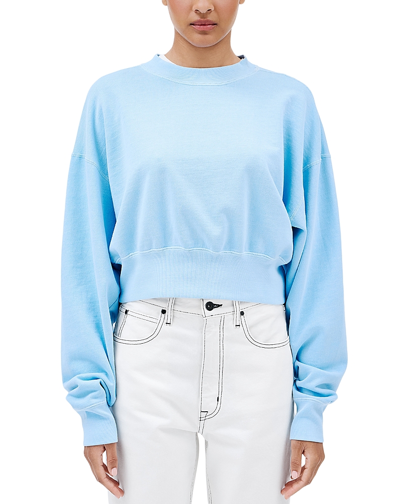 Slvrlake Cotton Crewneck Cropped Sweatshirt