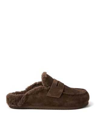 Women's Wynn Suede & Shearling Lined Mule Flats
