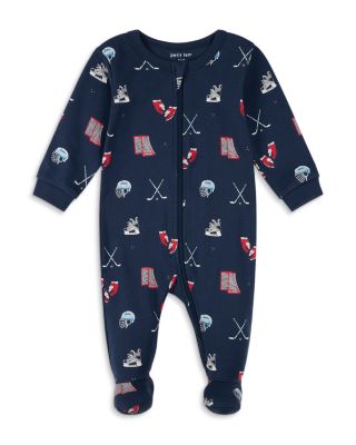 Firsts By Petit Lem Boys' Goal Getters Print Sleeper Footie - Baby In Multi