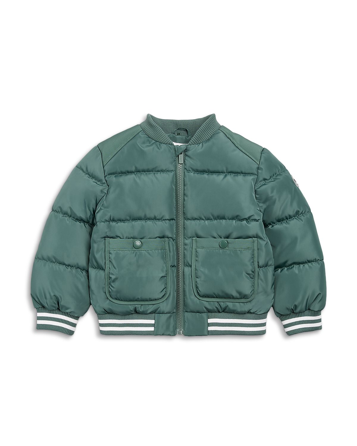 Miles The Label Boys' Silver Pine Hooded Mid Weight Puffer Jacket - Baby