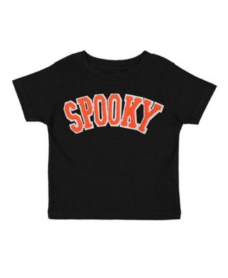 Boys' Spooky Orange Patch Halloween Short Sleeve T-Shirt - Little Kid, Big Kid