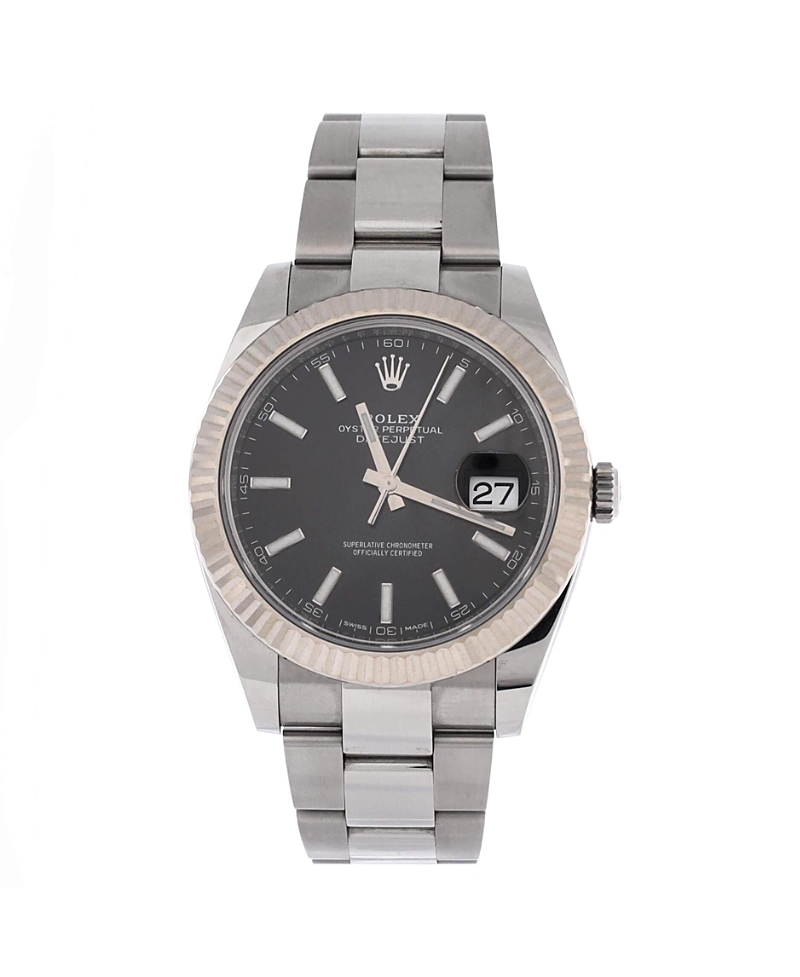 Pre-Owned Rolex Oyster Perpetual Datejust Automatic Watch in Stainless Steel and White Gold 41mm