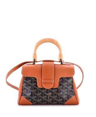  Mini Saigon Top Handle Bag Coated Canvas with Leather