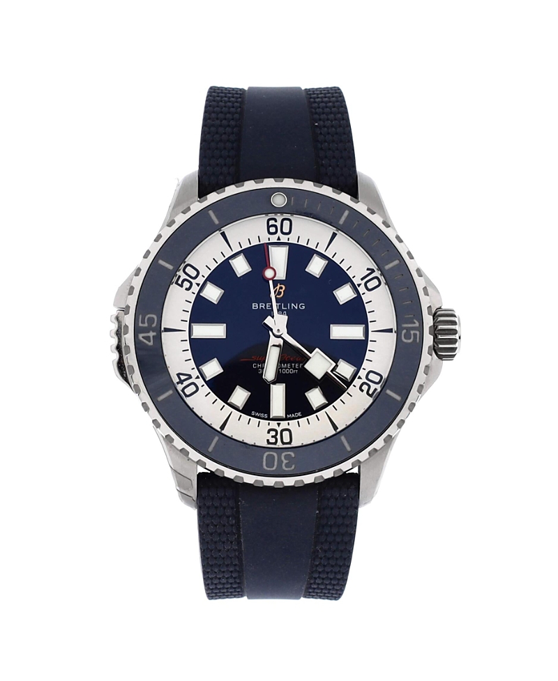 Pre-Owned Breitling SuperOcean Automatic Watch in Stainless Steel and Rubber 46mm