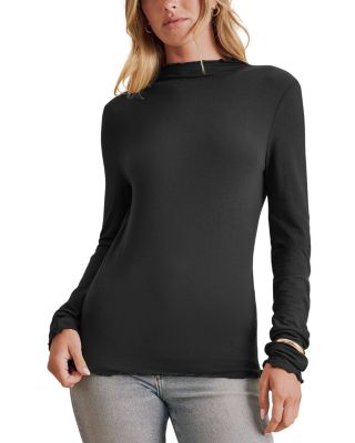 Long Sleeve Mock Neck Top