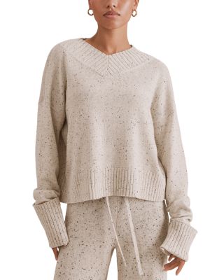Splendid Haven Tweedy V Neck Sweater