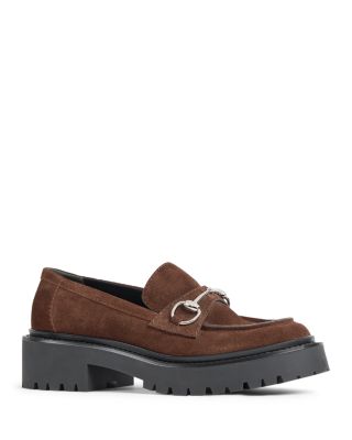 Women's Horsebit Suede Lug Sole Loafers