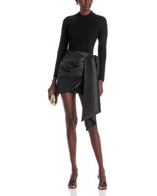 Tedda Mixed Media Mini Dress