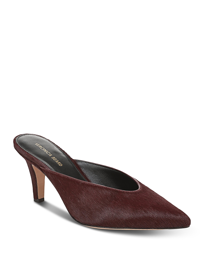 Veronica Beard Women's Rochelle Calf Hair Mid Heel Mules