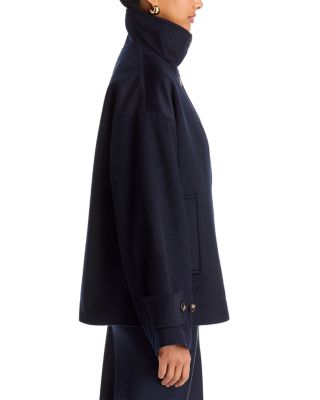 Melton Button Front Coat - thumbnail 5