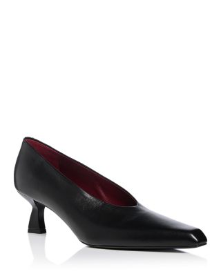 Women's Dona Leather Kitten Heel Pumps