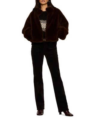 Everest Faux Fur Bomber Jacket - thumbnail 8